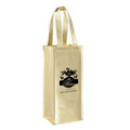 Metallic Laminated Wine Bag - 1 Bottle Non-Woven Tote (5"x5"x12") - Screen Print